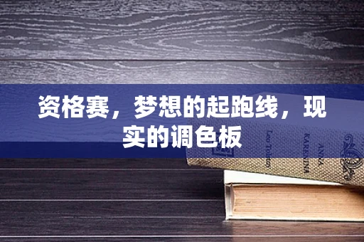 资格赛，梦想的起跑线，现实的调色板