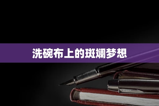 洗碗布上的斑斓梦想