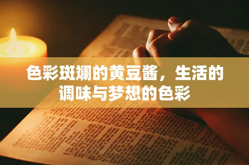 色彩斑斓的黄豆酱，生活的调味与梦想的色彩