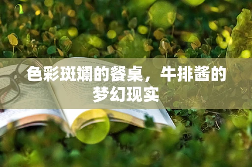 色彩斑斓的餐桌，牛排酱的梦幻现实