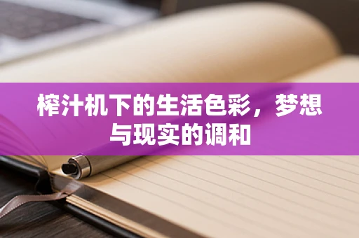 榨汁机下的生活色彩，梦想与现实的调和