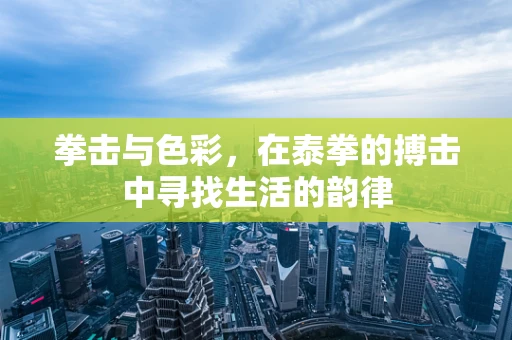 拳击与色彩，在泰拳的搏击中寻找生活的韵律
