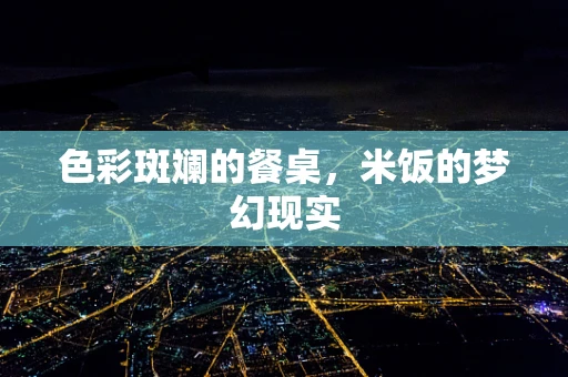 色彩斑斓的餐桌，米饭的梦幻现实
