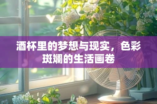 酒杯里的梦想与现实，色彩斑斓的生活画卷