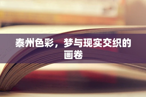 泰州色彩，梦与现实交织的画卷