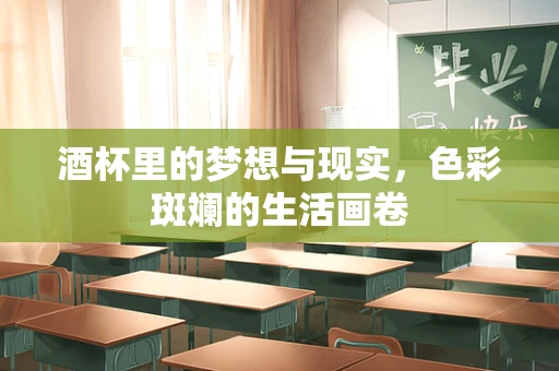 酒杯里的梦想与现实，色彩斑斓的生活画卷