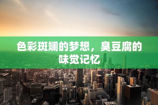 色彩斑斓的梦想，臭豆腐的味觉记忆