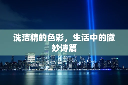 洗洁精的色彩，生活中的微妙诗篇
