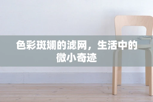 色彩斑斓的滤网，生活中的微小奇迹