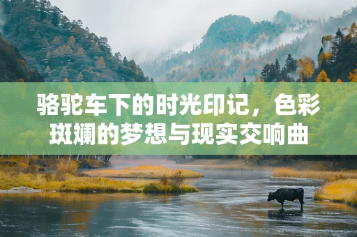 骆驼车下的时光印记，色彩斑斓的梦想与现实交响曲