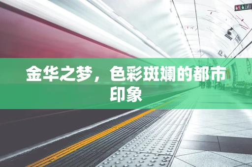 金华之梦，色彩斑斓的都市印象