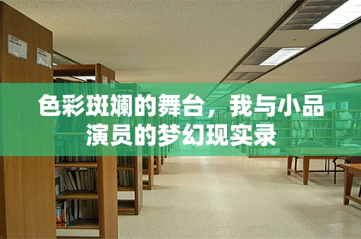 色彩斑斓的舞台，我与小品演员的梦幻现实录
