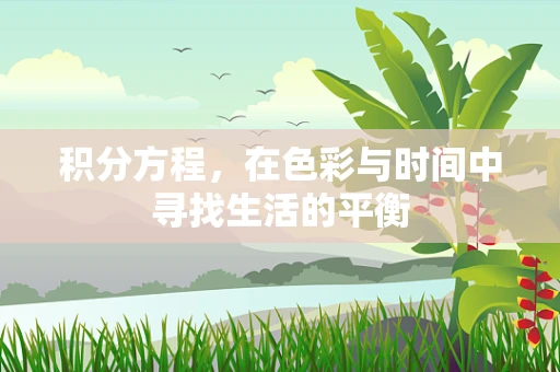 积分方程，在色彩与时间中寻找生活的平衡