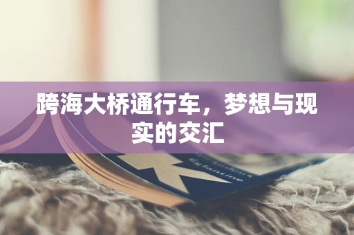 跨海大桥通行车，梦想与现实的交汇
