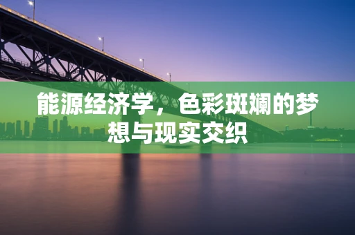 能源经济学，色彩斑斓的梦想与现实交织