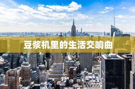 豆浆机里的生活交响曲