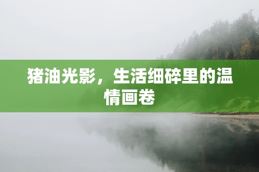 猪油光影，生活细碎里的温情画卷