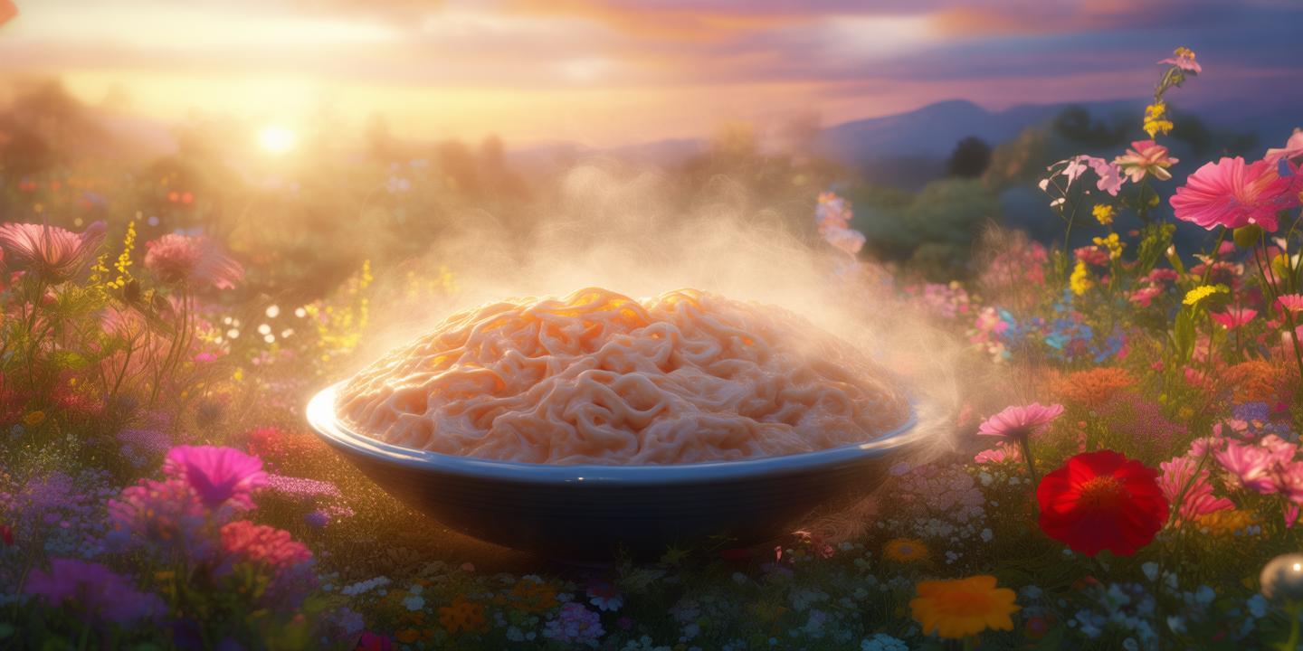 色彩斑斓的梦境，豆腐脑花的晨曦之绘