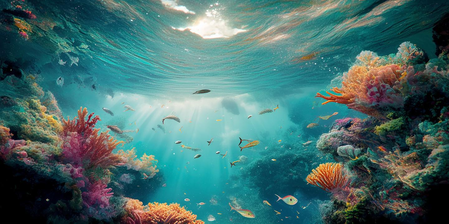 水色梦境，水下无人机绘就的梦幻现实