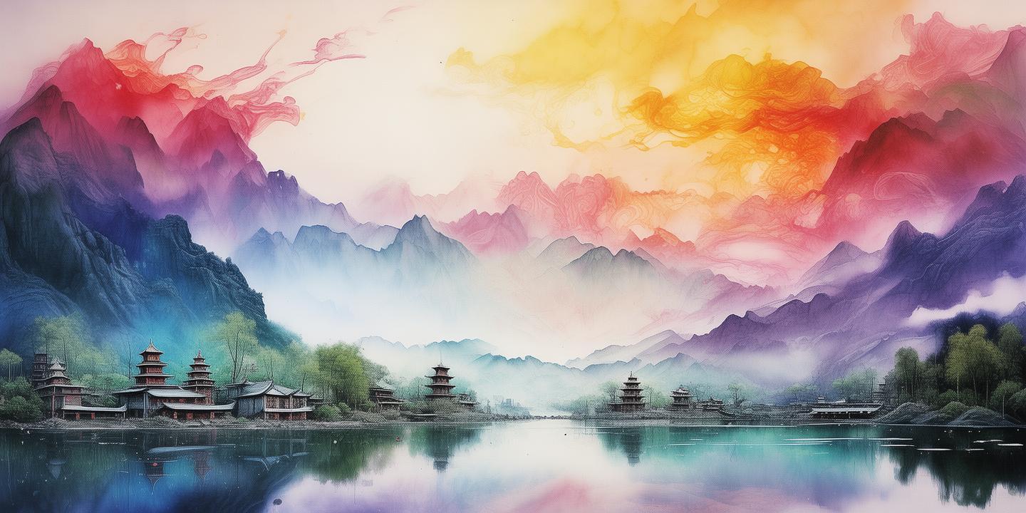 临湘水墨，梦与现实交织的色彩画卷