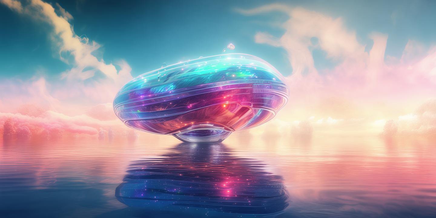 气垫船上的梦幻航行，色彩斑斓的梦想与现实交织