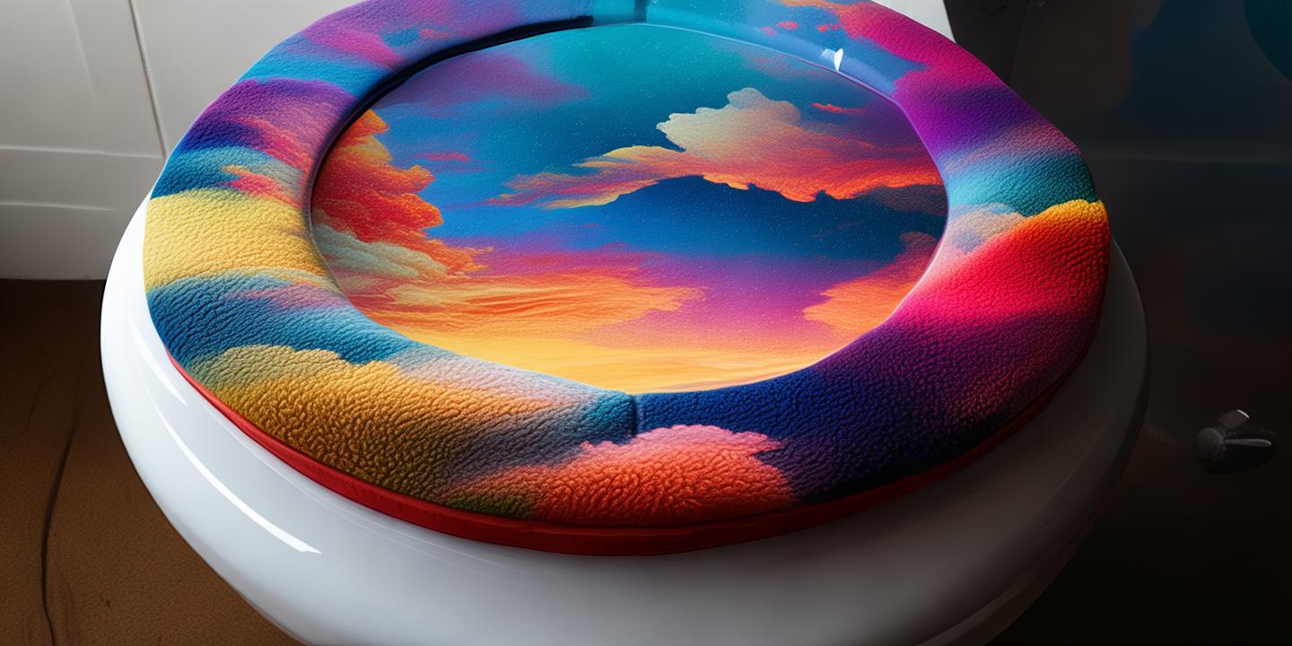 马桶垫上的色彩，梦想与现实的交织