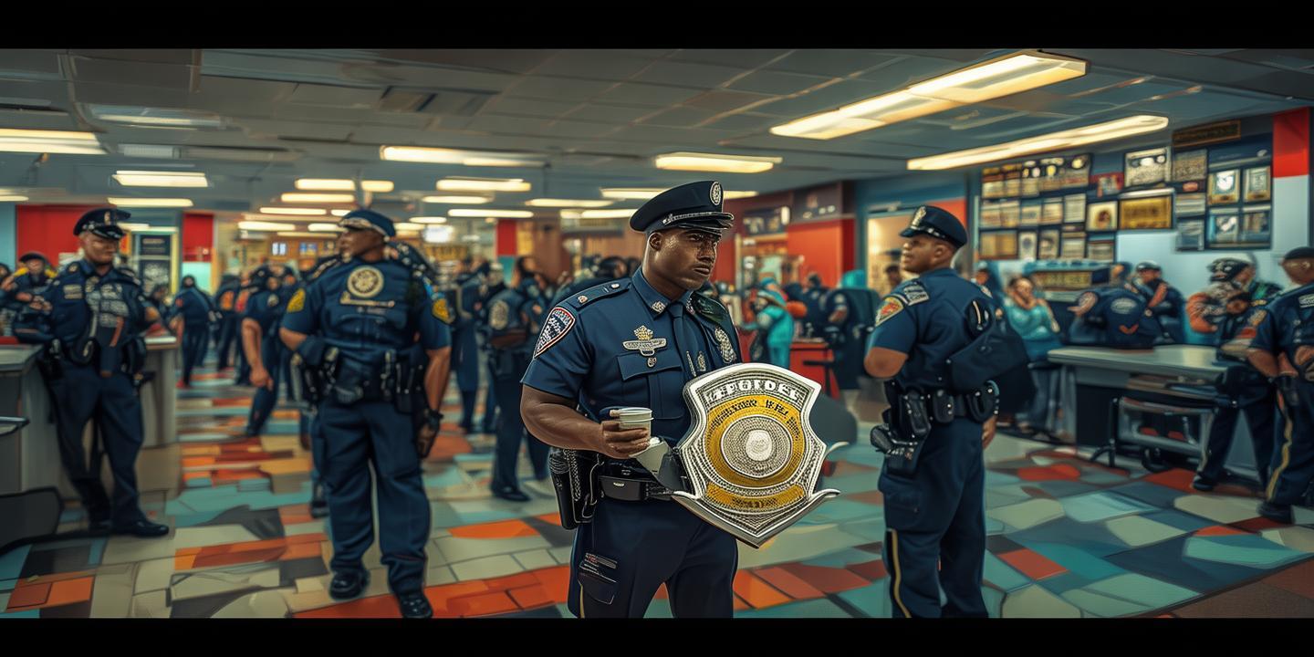 警徽下的色彩斑斓，警察局里的生活素描