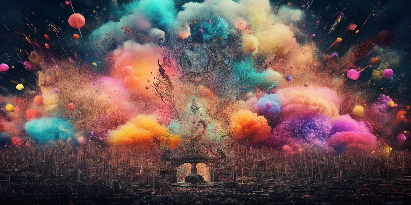 色彩斑斓的揭幕，梦想与现实的交响画卷
