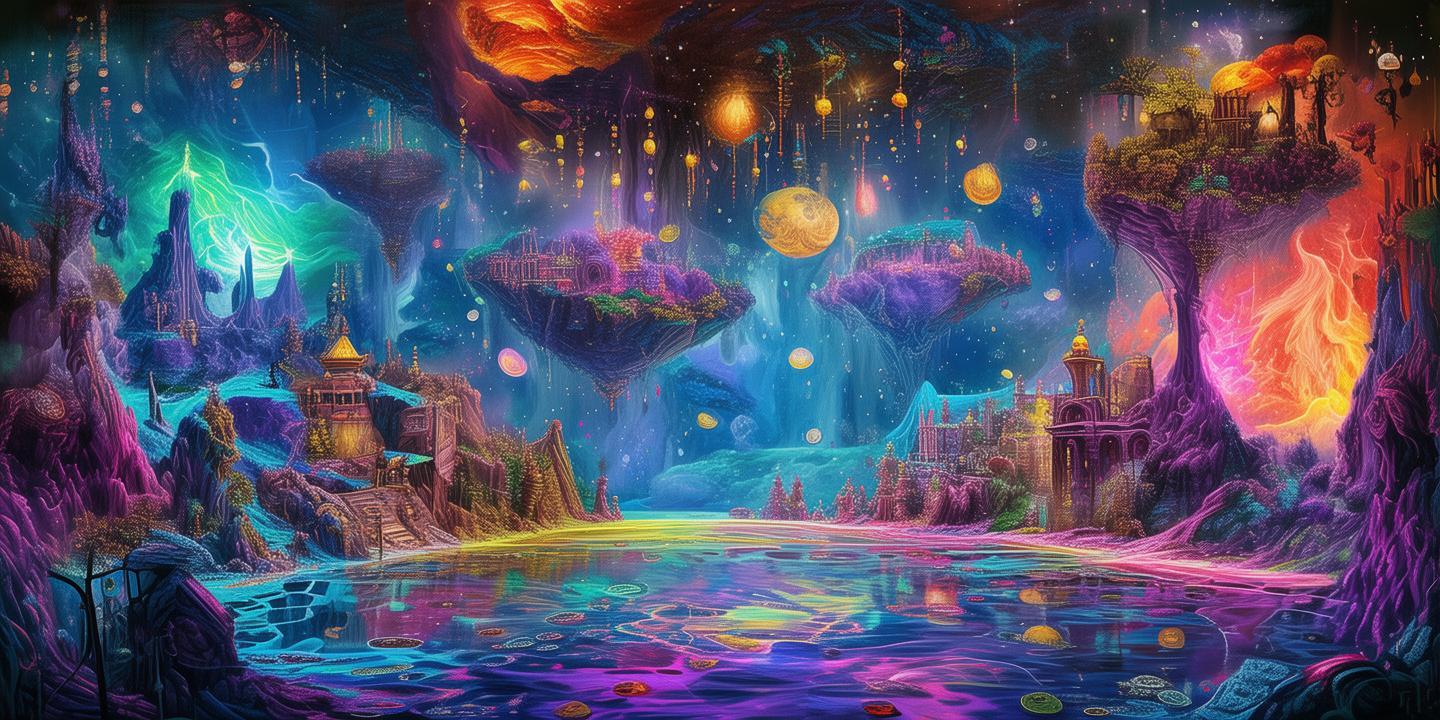 色彩斑斓的桌游世界，梦想与现实的交织画卷