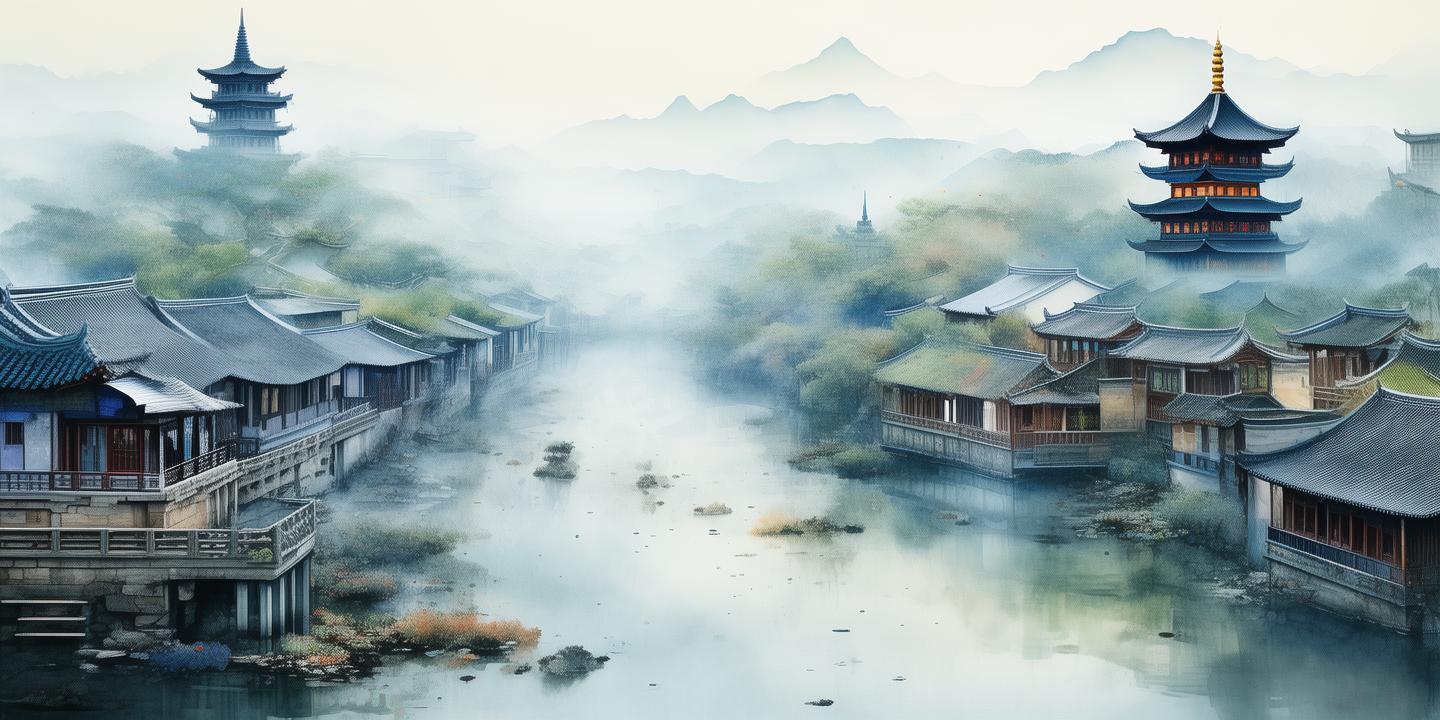 苏州水墨，梦与现实交织的色彩画卷