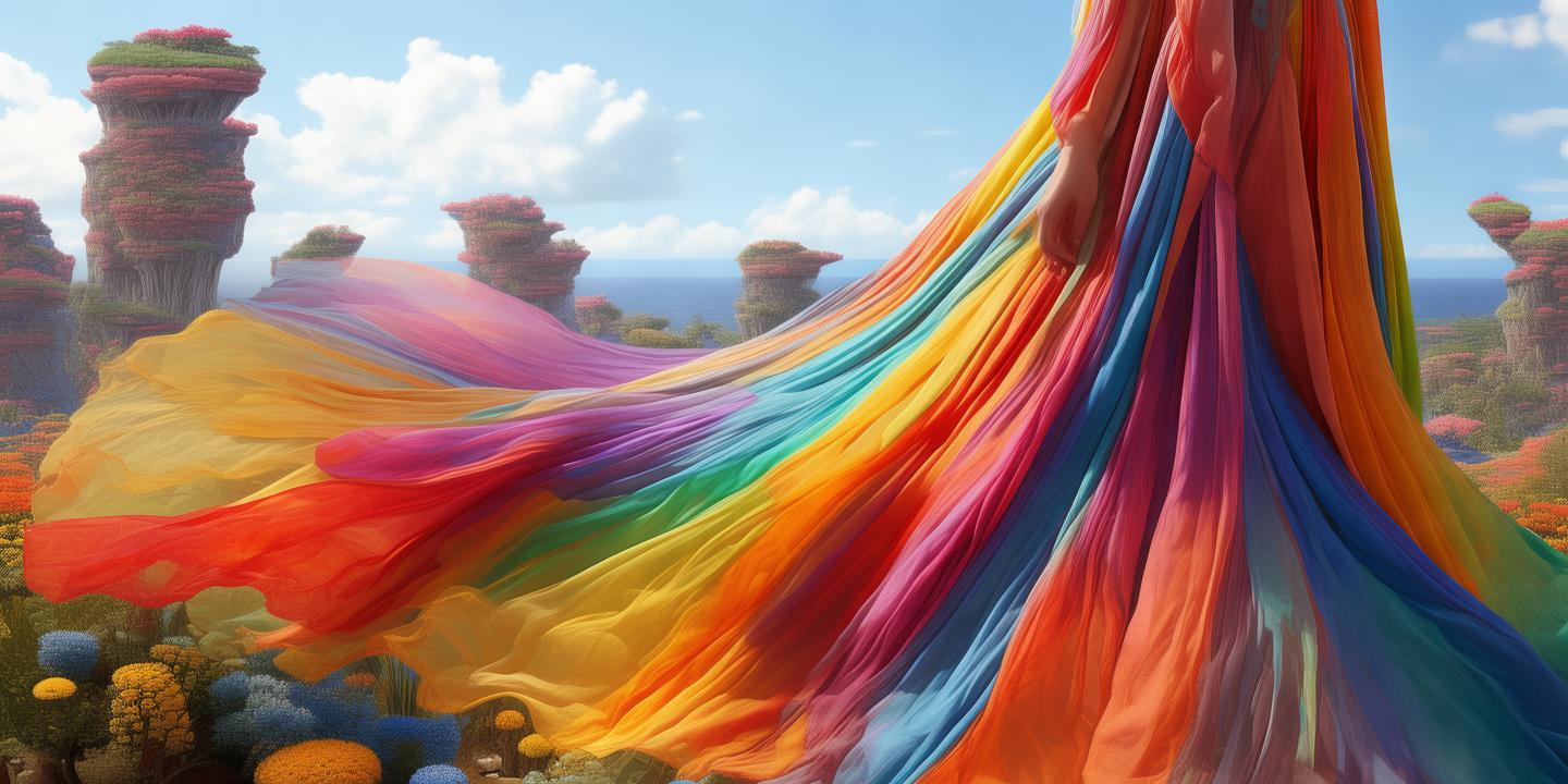 色彩斑斓的连衣裙，梦想与现实的交织画卷