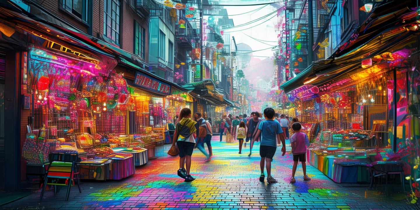 步行街,梦想与现实的色彩交响曲 步行街,梦想与现实的色彩交响曲