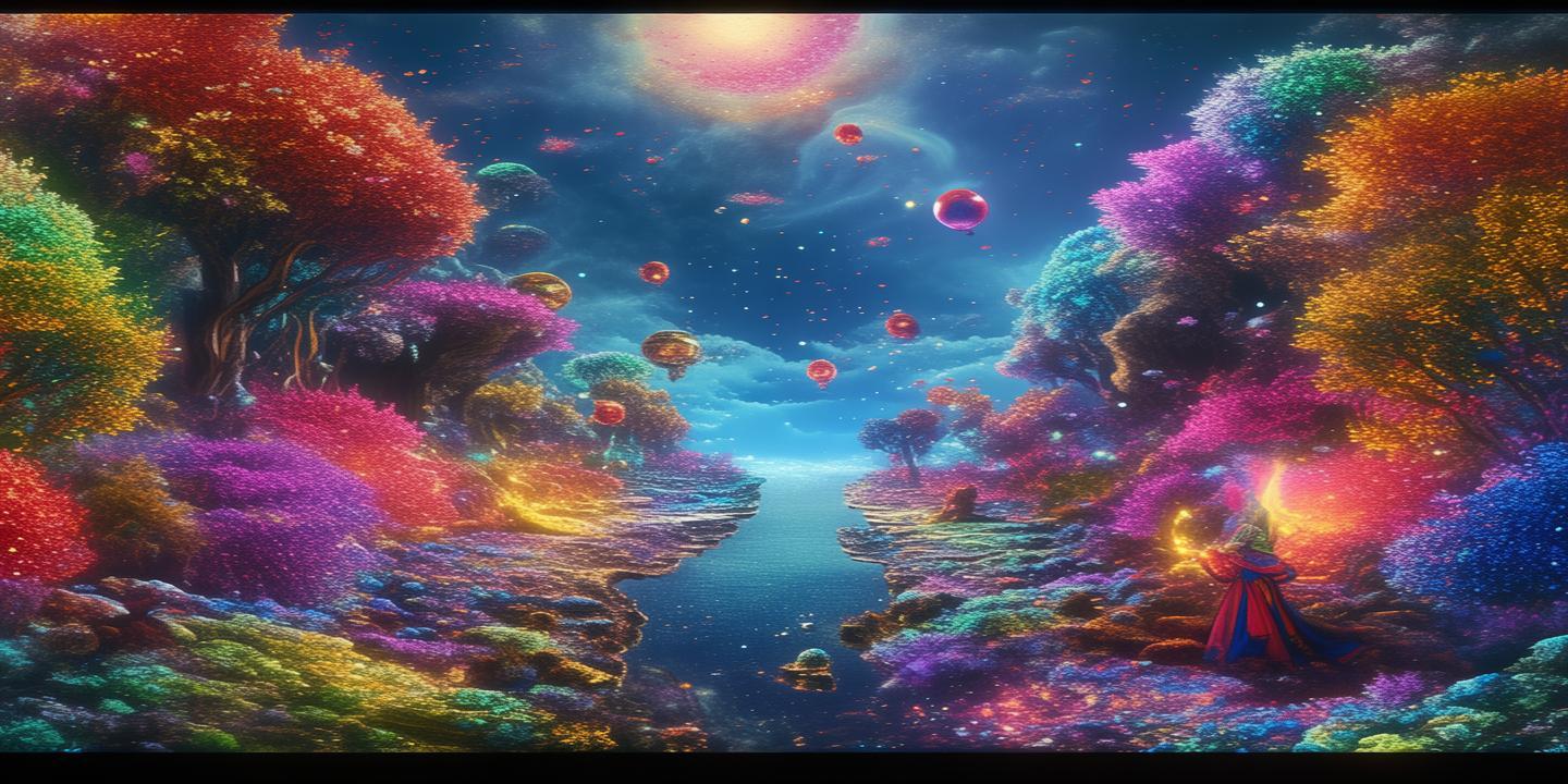 色彩斑斓的巫师世界，梦与现实的交织画卷